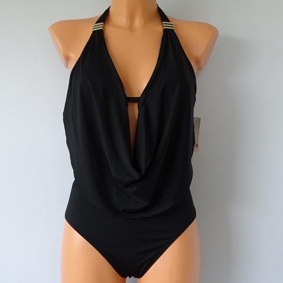 Bar III Other - Bar III NWT One Piece Black Maillot Swimsuit